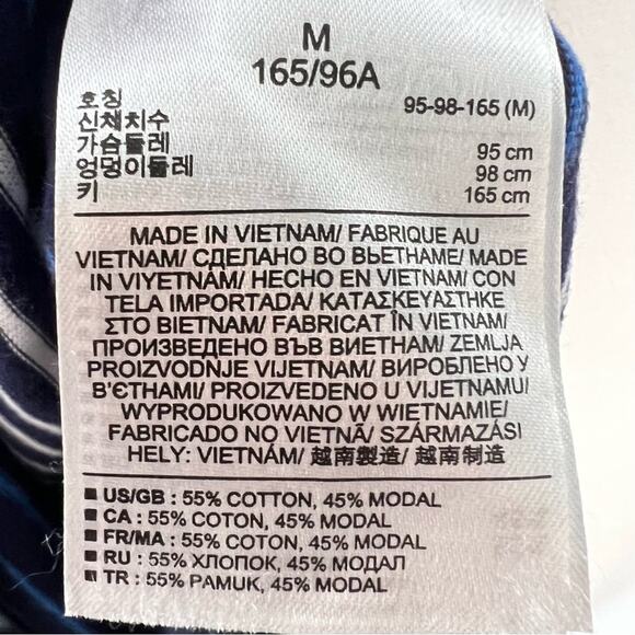 Gap blue and white striped casual swim cover shift maxi dress size medium M B157 - Picture 3 of 4